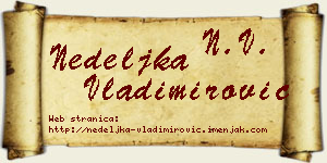 Nedeljka Vladimirović vizit kartica